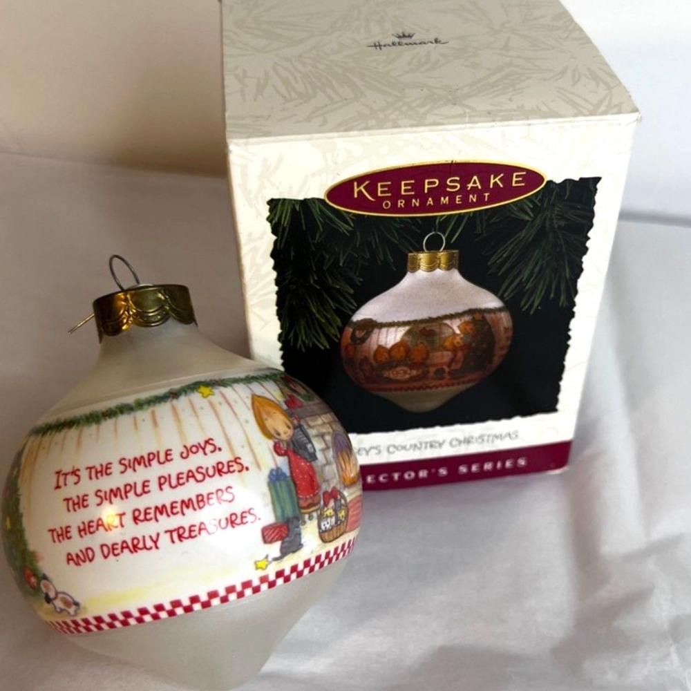Hallmark Betseys Country Christmas Ornament 1994 Homey Scene Holiday Tree Decor